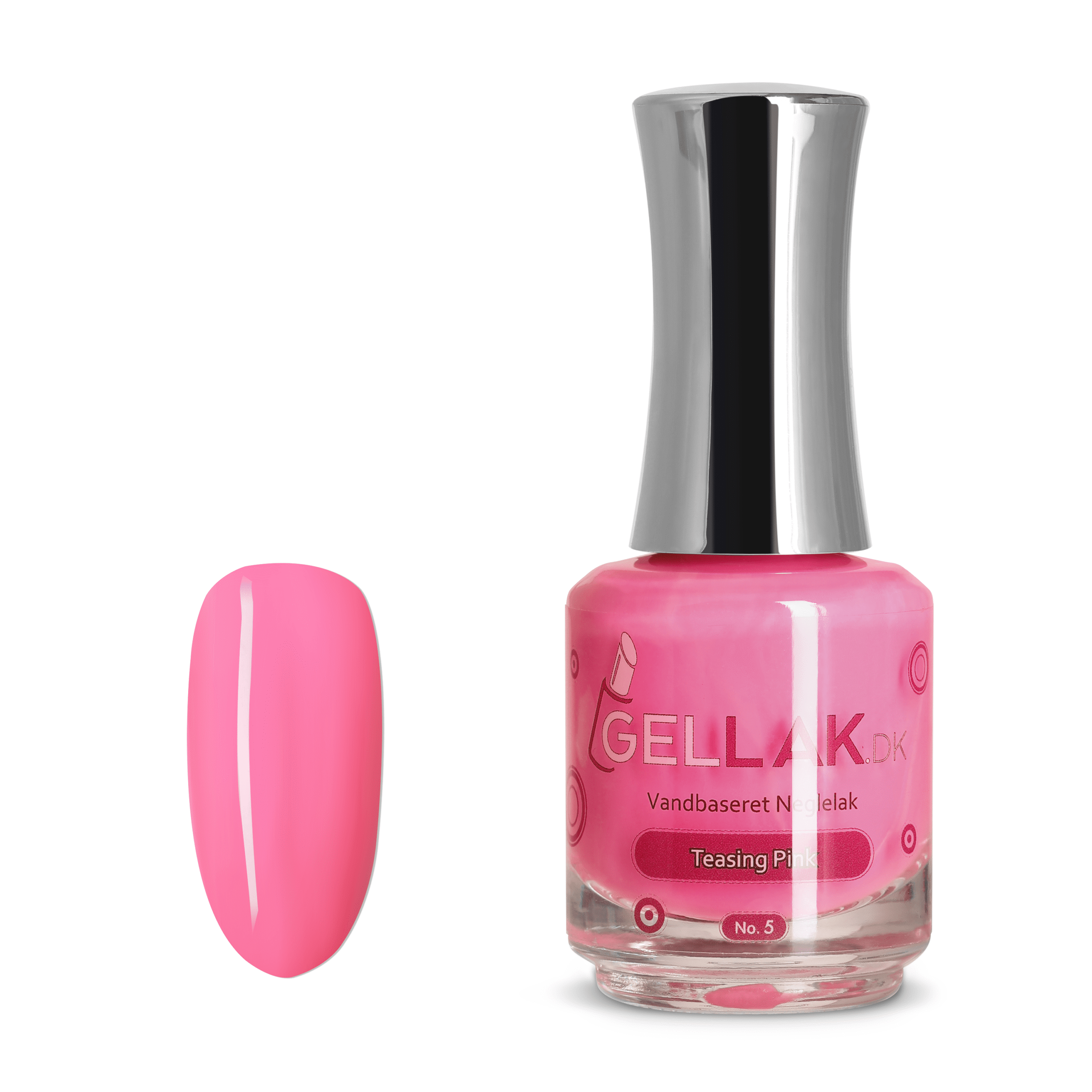 Pink Vandbaseret Neglelak Quot Teasing Pink Quot No 15 Ml Gellak Dk