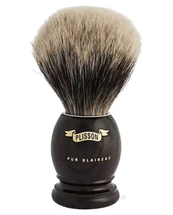 Plisson 1808 Barberkost  European White Badger   Ibenholt  Original  Str  12