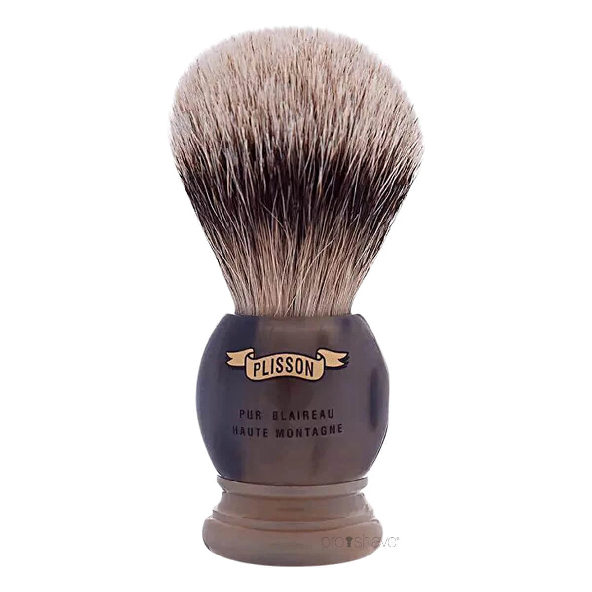 Plisson 1808 Barberkost High Mountain White Badger Genuine Horn Original Str 12
