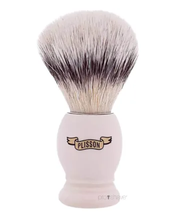 Plisson 1808 Barberkost  High Mountain White Fibre   Imit  Elfenben  Original  Str  12