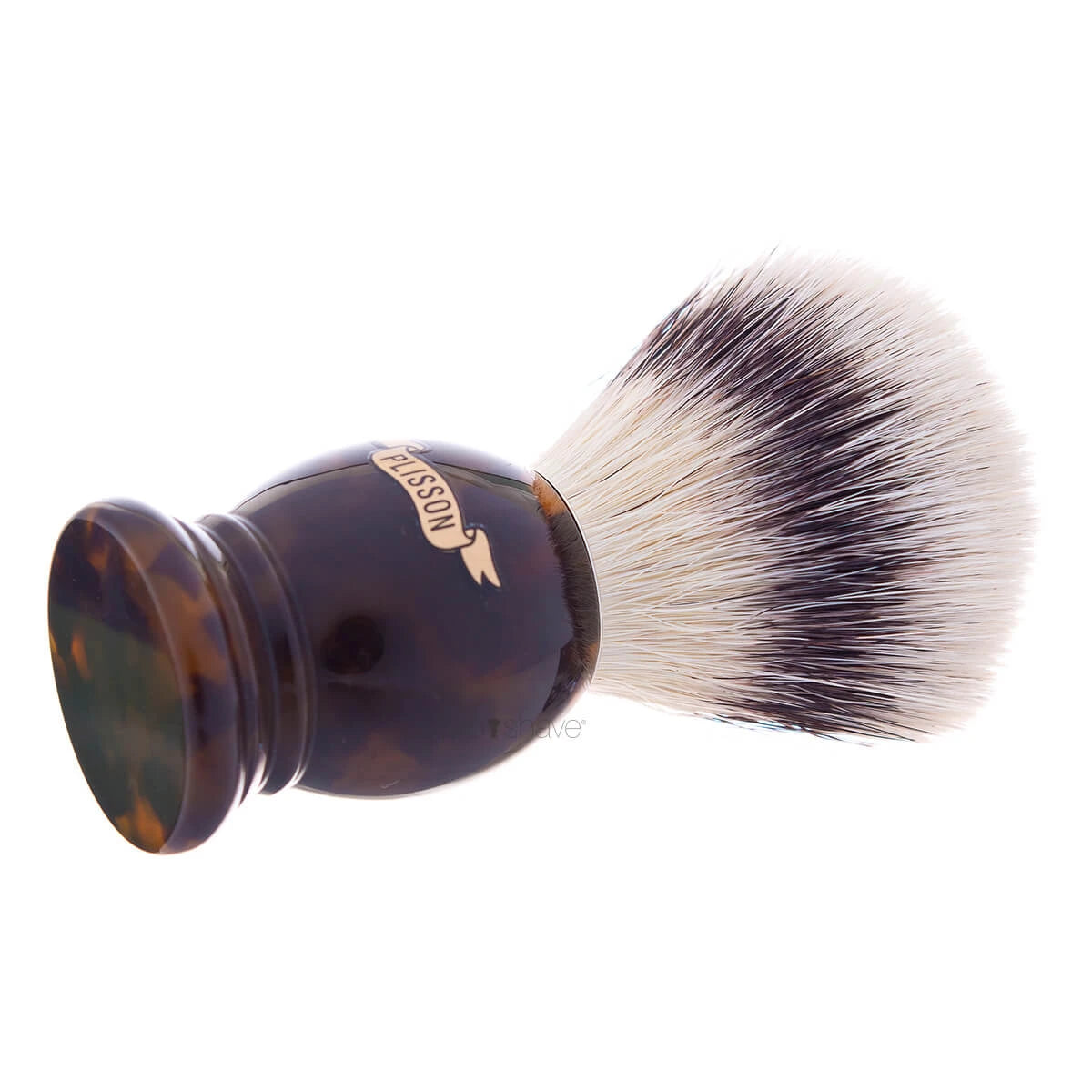 Plisson 1808 Barberkost High Mountain White Fibre Imit Skildpadde Original Str 12