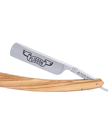 Plisson 1808 Straight Razor      Round Nose  Oliventræ