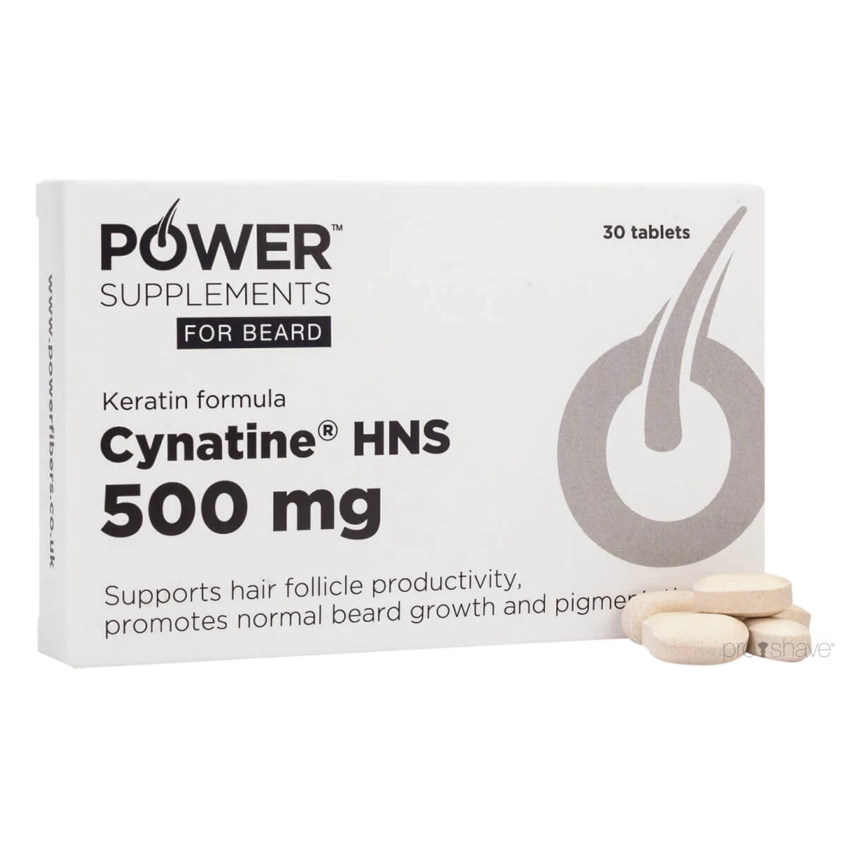 Power Supplements For Beard 500 Mg 30 Stk