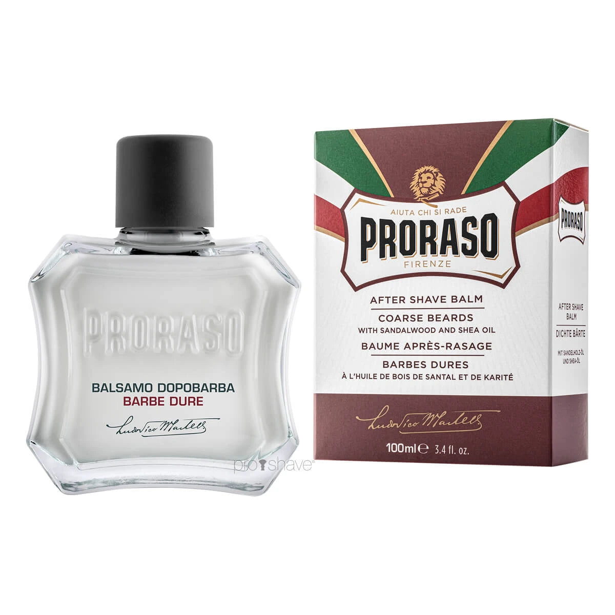 Proraso Aftershave Balm Nourishing Sandeltræsolie Og Sheasmør 100 Ml