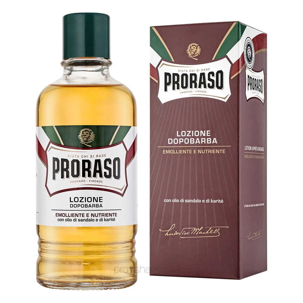 Proraso Aftershave Splash Nourishing Sandeltræsolie Og Sheasmør 400 Ml Salon