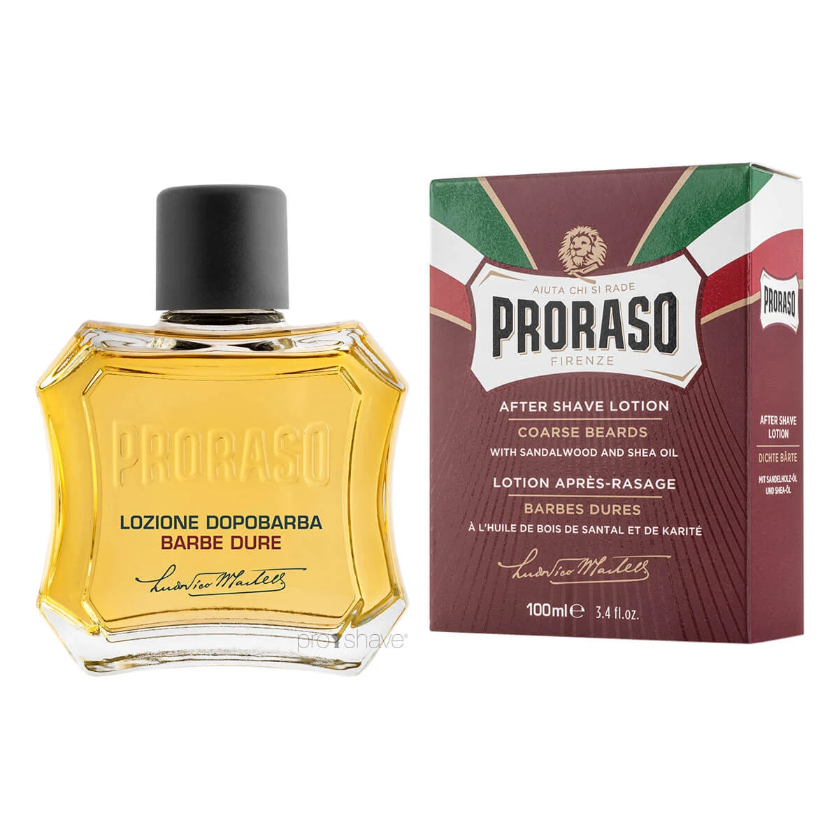 Proraso Aftershave Splash Nourishing Sandeltræsolie Og Sheasmør 100 Ml