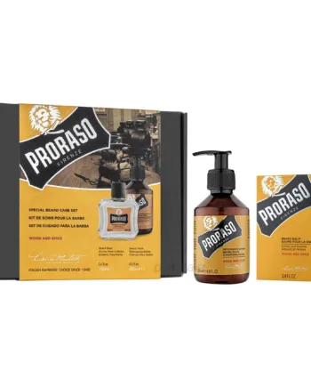 Proraso Gaveæske  Duo Pack  Skægshampoo   Skægbalm  Wood   Spice
