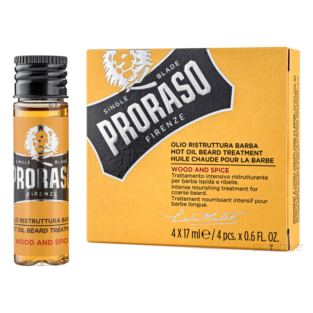 Proraso Varm Skægolie Wood Spice 4x17 Ml