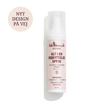 Pudderdåserne Alt En Beskyttelse Spf30 Let Farvet Dagcreme Farve Parfumefri 50 Ml