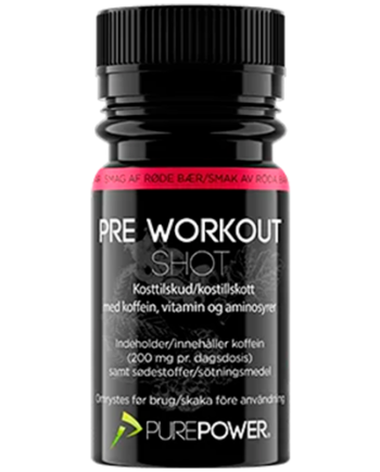 Purepower Pre Workout Shot  Pwo  Røde Bær 60 Ml