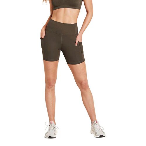 Quot High-waist Shorts Dark Olive Str Motivate Stk