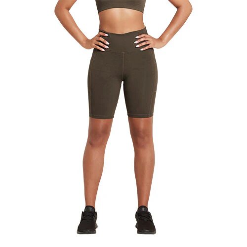 Quot High-waist Shorts Dark Olive Str Motivate Stk