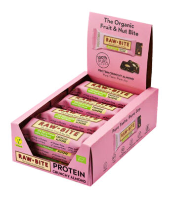 Rawbite Protein Crunchy Almond   50     Køb 12 Stykker Spar 10