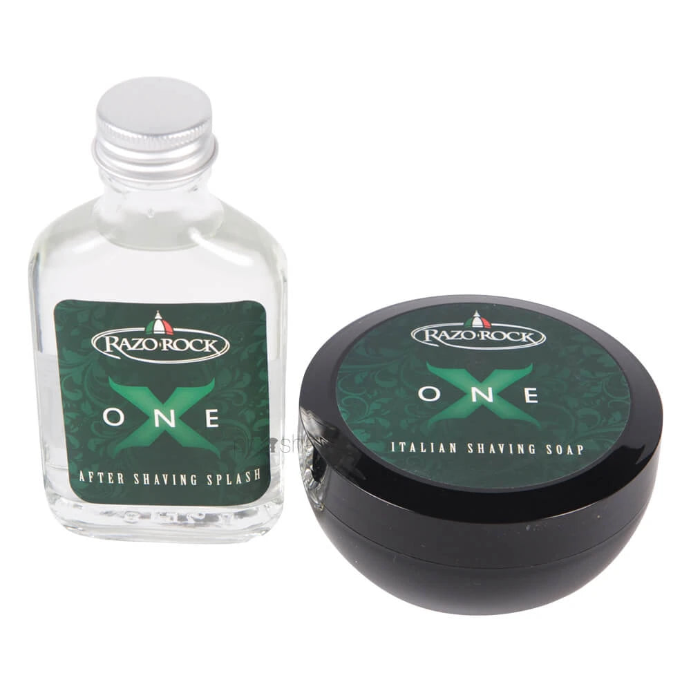 Razorock One-  Sæt  Barbersæbe Og Aftershave