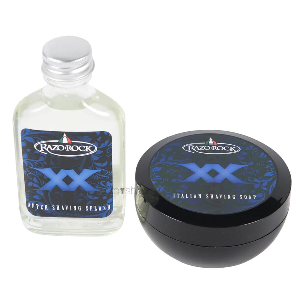 Razorock Xx Sæt  Barbersæbe Og Aftershave