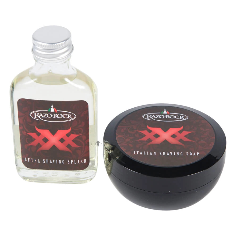 Razorock Xxx Sæt  Barbersæbe Og Aftershave