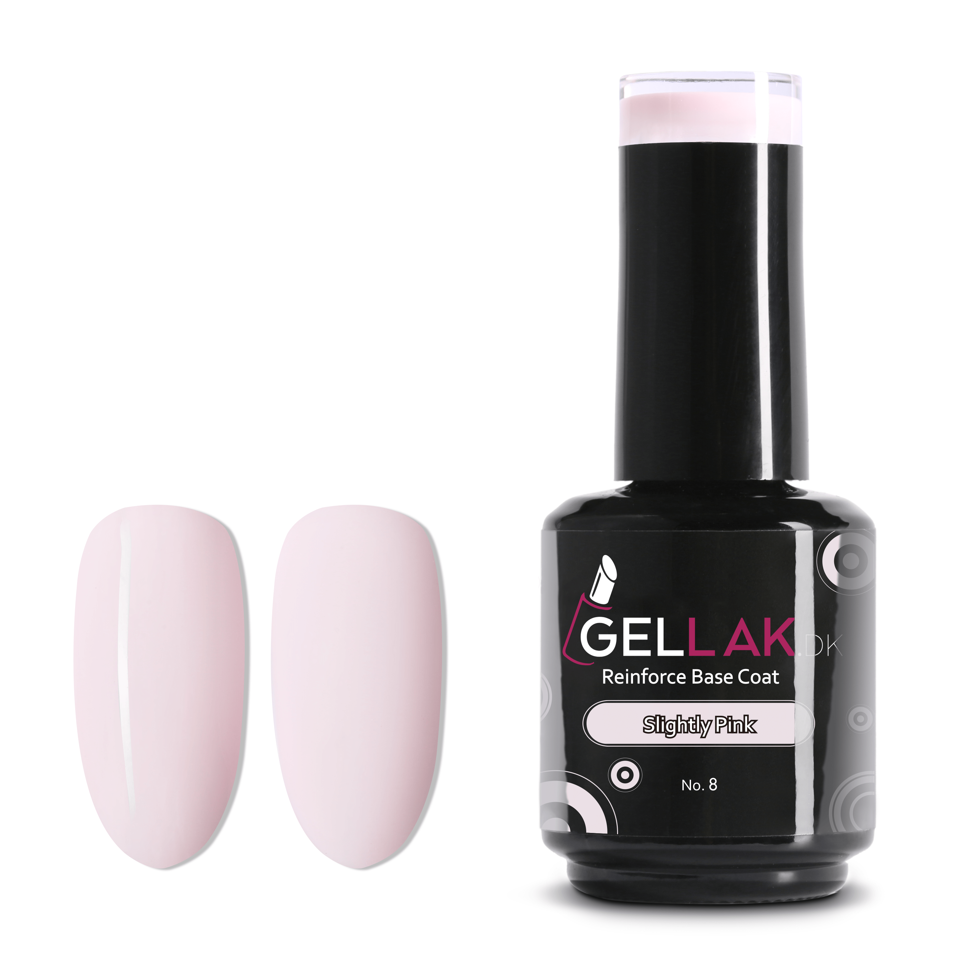 Reinforce Base Coat Lyserød   15 Ml   Slightly Pink No      Gellak Dk
