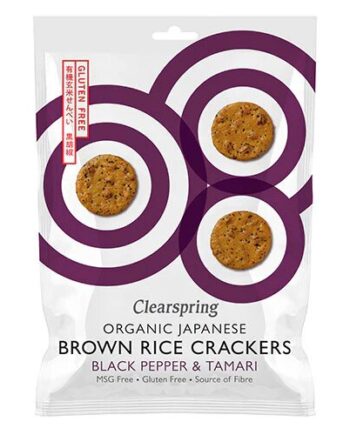 Rice Cracker Black Pepper   Tamari øko  40 Gram