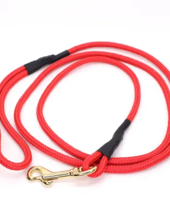 Rød Hundesnor Med Karabinhage   Mm   180 Cm