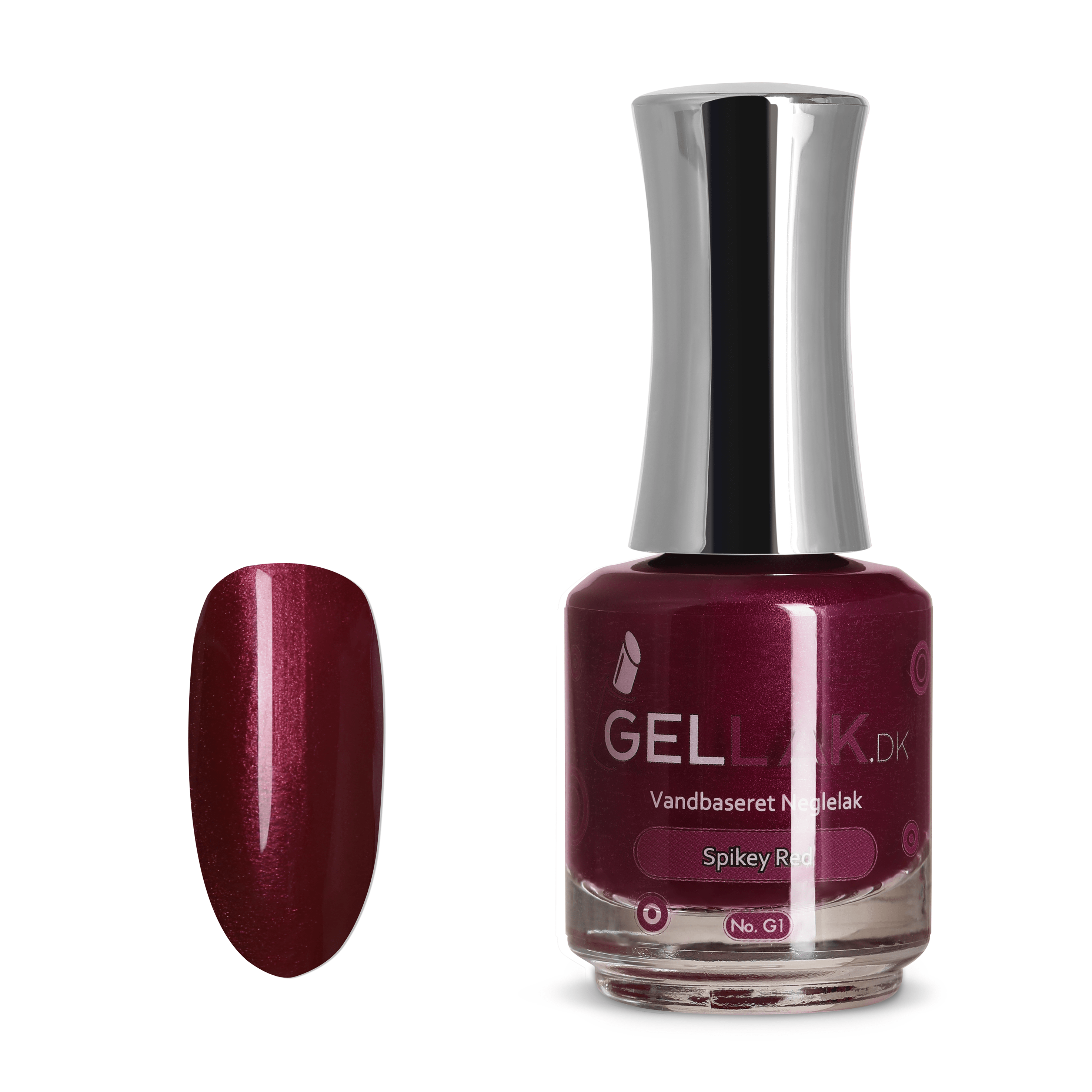 Rød Vandbaseret Neglelak    Quot Spikey Red Quot  No  G1   15 Ml   Gellak Dk