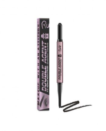 Rude Cosmetics Double Agent   In   Eyebrow Pencil   Powder Black Brown