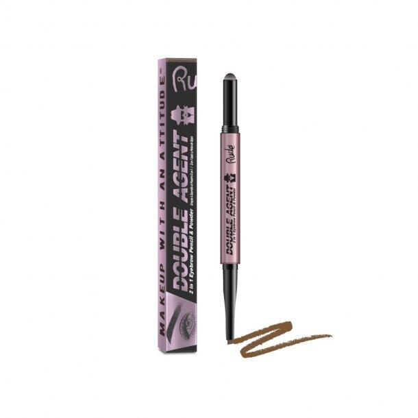 Rude Cosmetics Double Agent In Eyebrow Pencil Powder Hazel