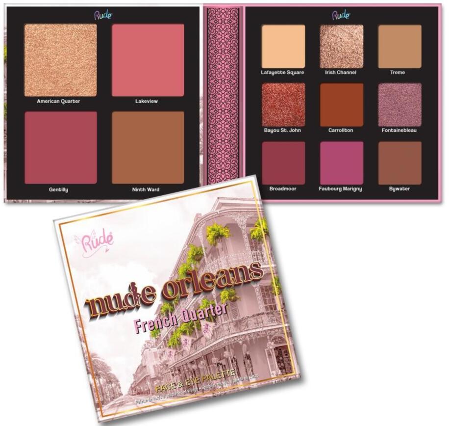 Rude Cosmetics Nude Orleans French Quarter Face Eye Pallette