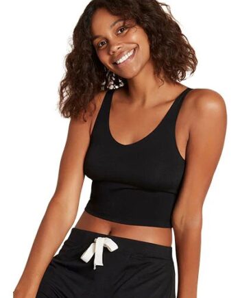 Shelf Bra Crop Top Sort Str