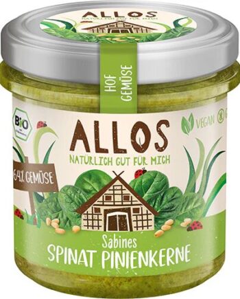 Smørepålæg Spinat Og Pinjekerner   Farm Vegetables 135 Gram