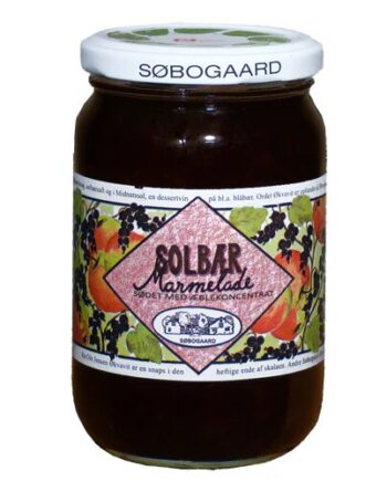Solbærmarmelade Sødet   æble øko  400 Gram