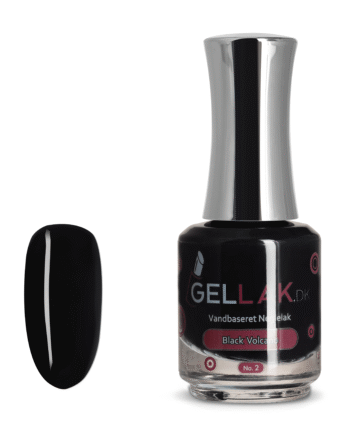 Sort Vandbaseret Neglelak    Quot Black Volcano Quot  No      15 Ml   Gellak Dk