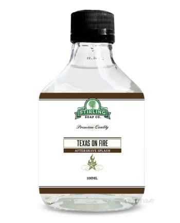 Stirling Soap Company Aftershave Splash  Texas On Fire  100 Ml