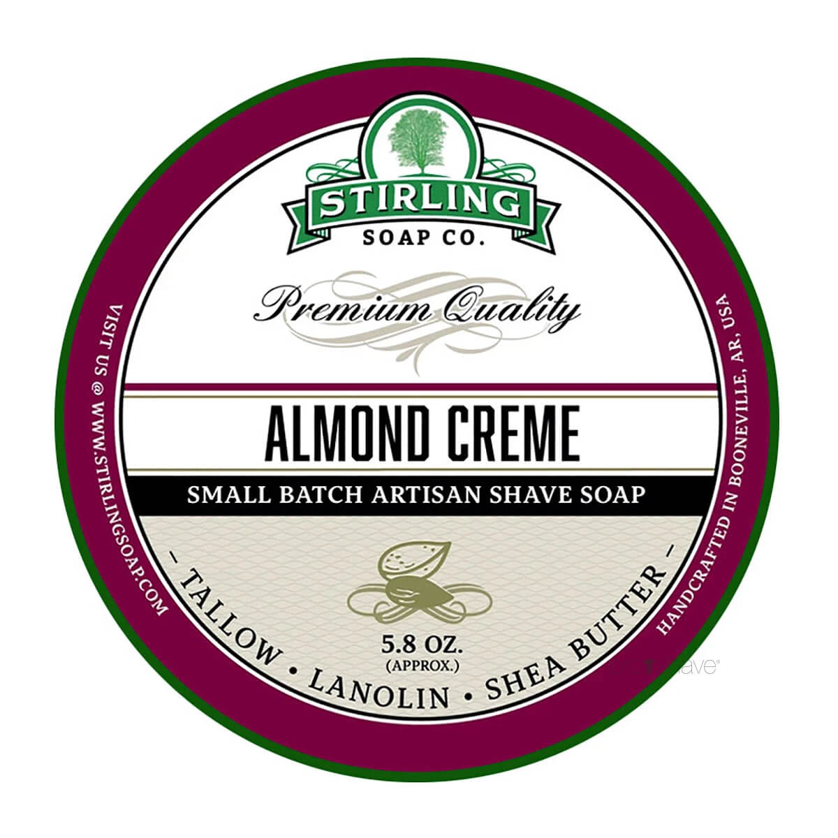 Stirling Soap Company Barbersæbe Almond Creme 170 Ml