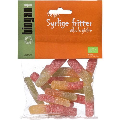 Syrlige Fritter Vingummi   Gelantinefri 75 Gram
