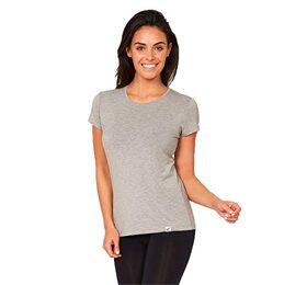 -shirt Dame Lys Grå Str    Rund Hals