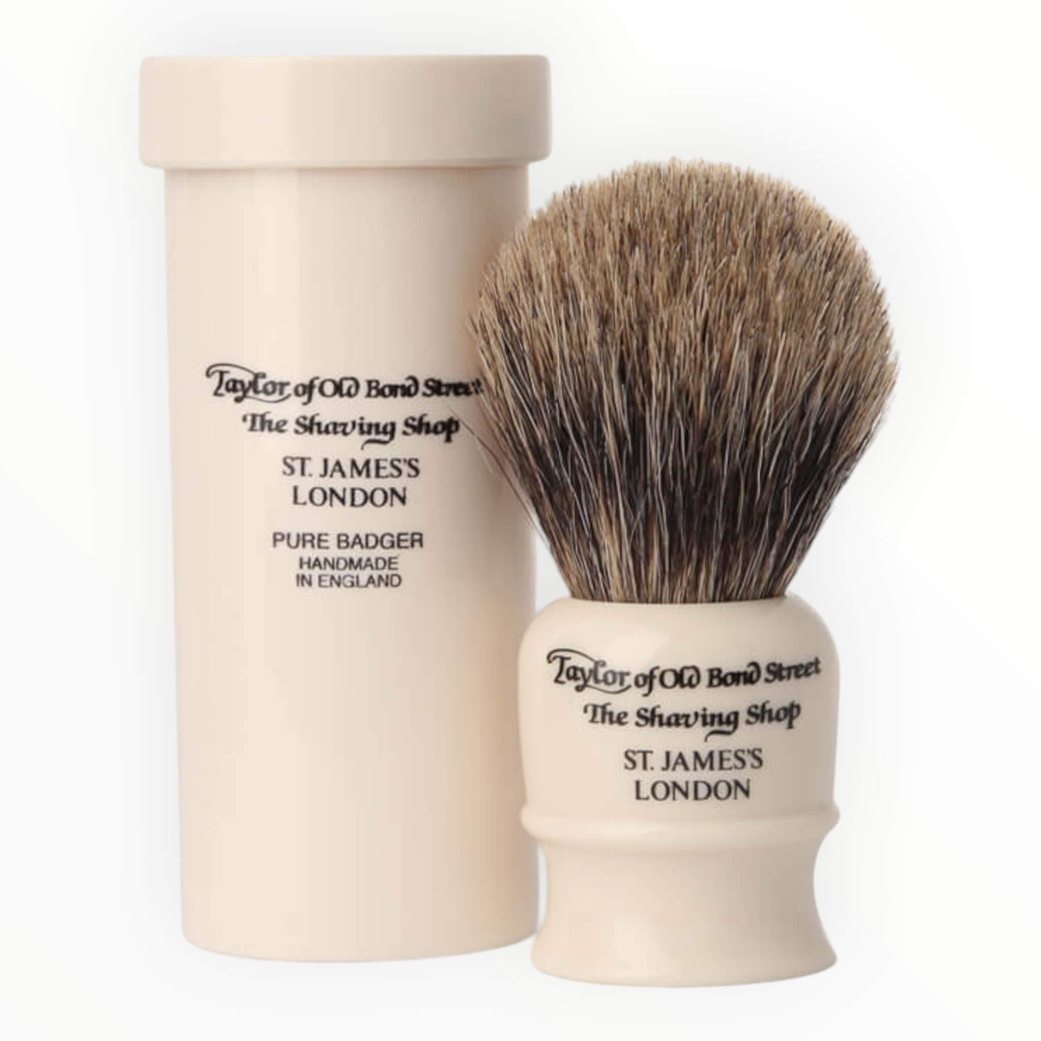 Taylor Of Old Bond Street Rejsebørste   Rør  Pure Badger  Ivory