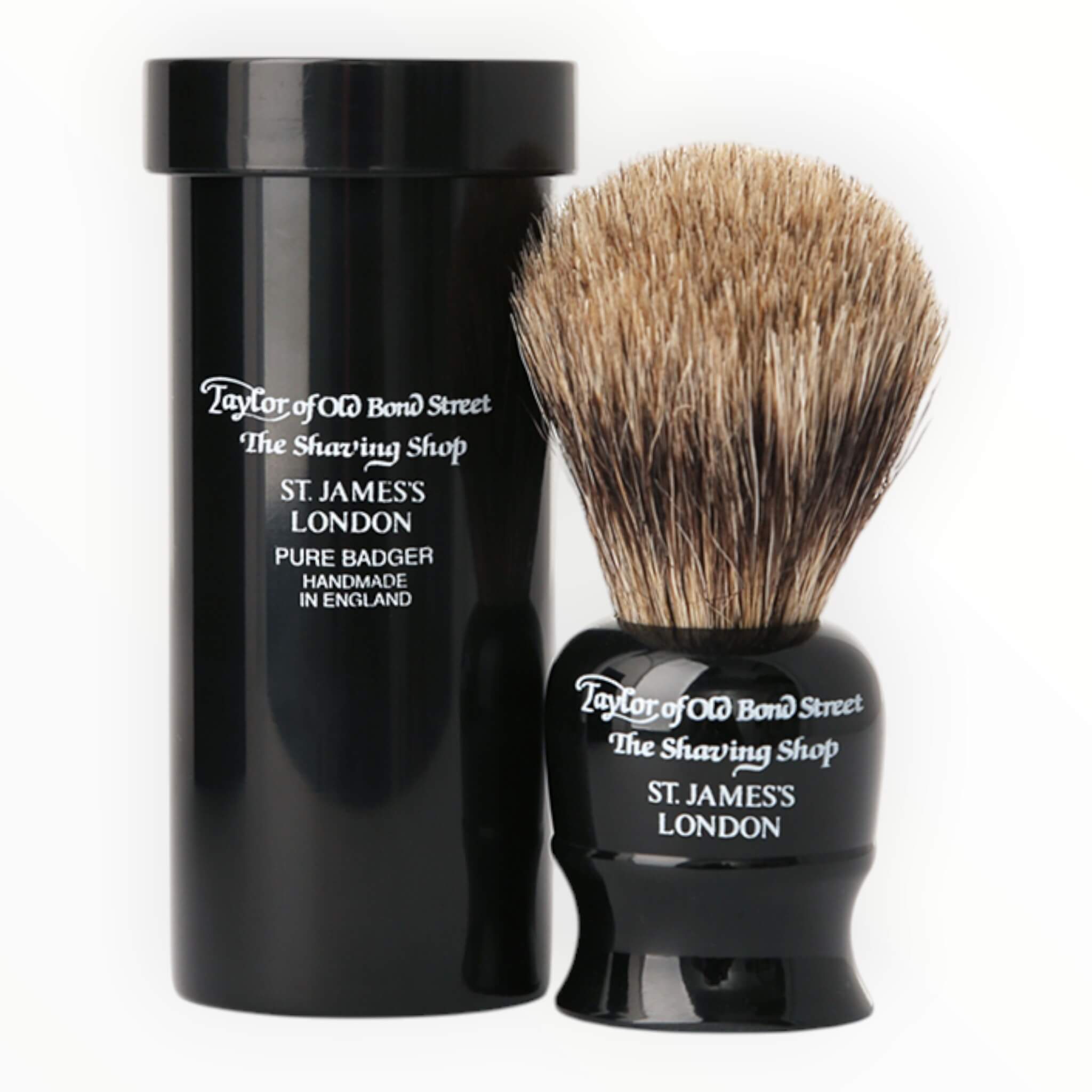 Taylor Of Old Bond Street Rejsebørste   Rør  Pure Badger  Sort