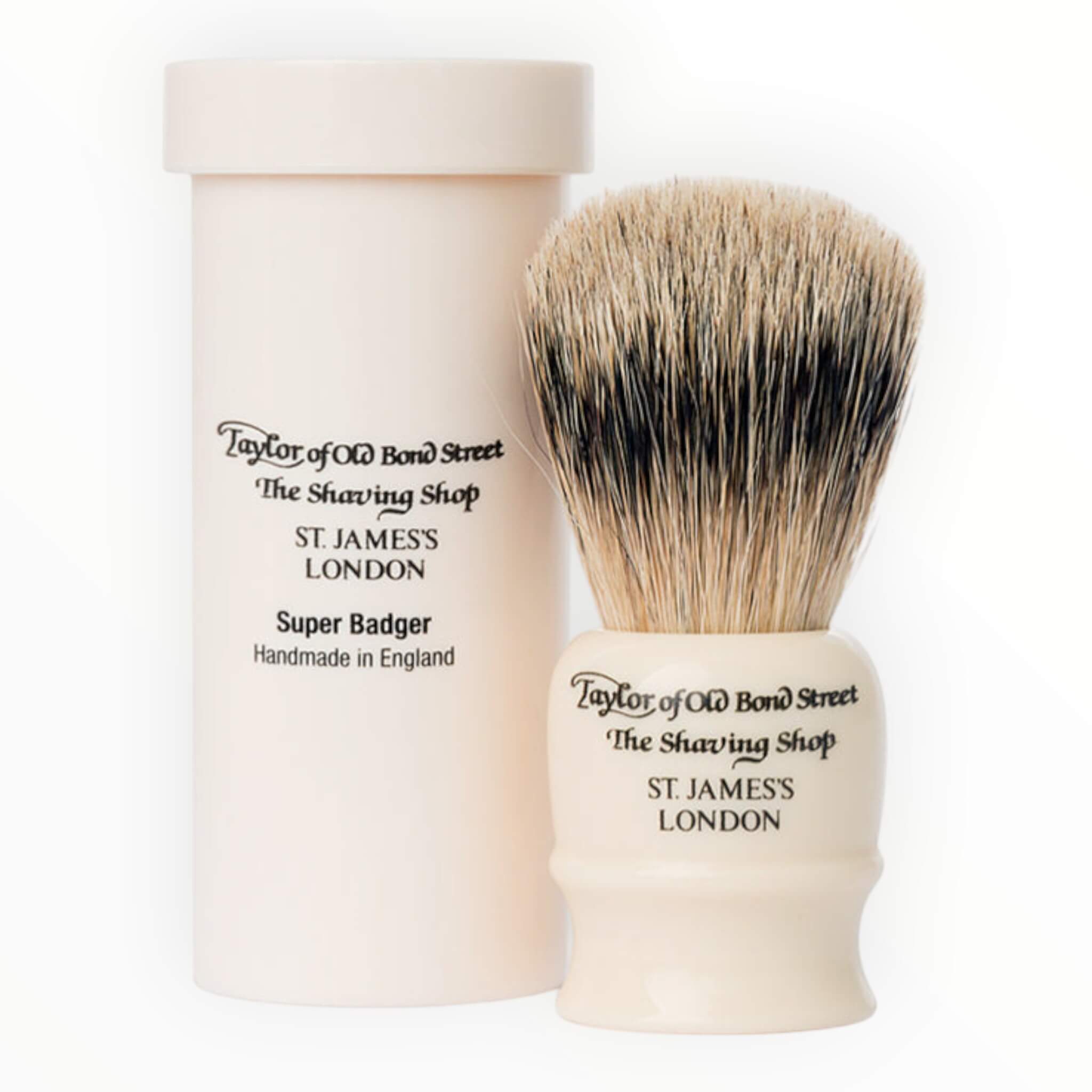 Taylor Of Old Bond Street Rejsebørste   Rør  Super Badger  Ivory