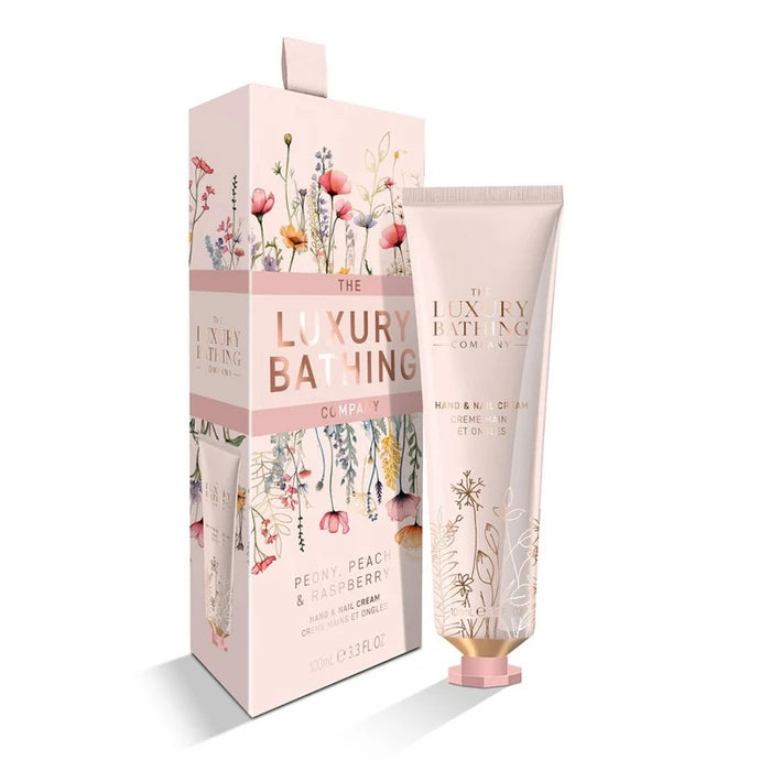 The Luxury Bathing Company Peony Peach Raspberry Hand Nail Cream 100ml