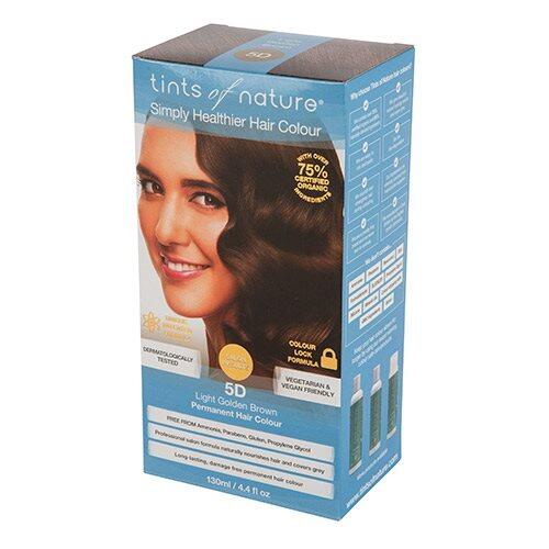 Tints Of Nature Hårfarve  5d Light Golden Brown 130ml