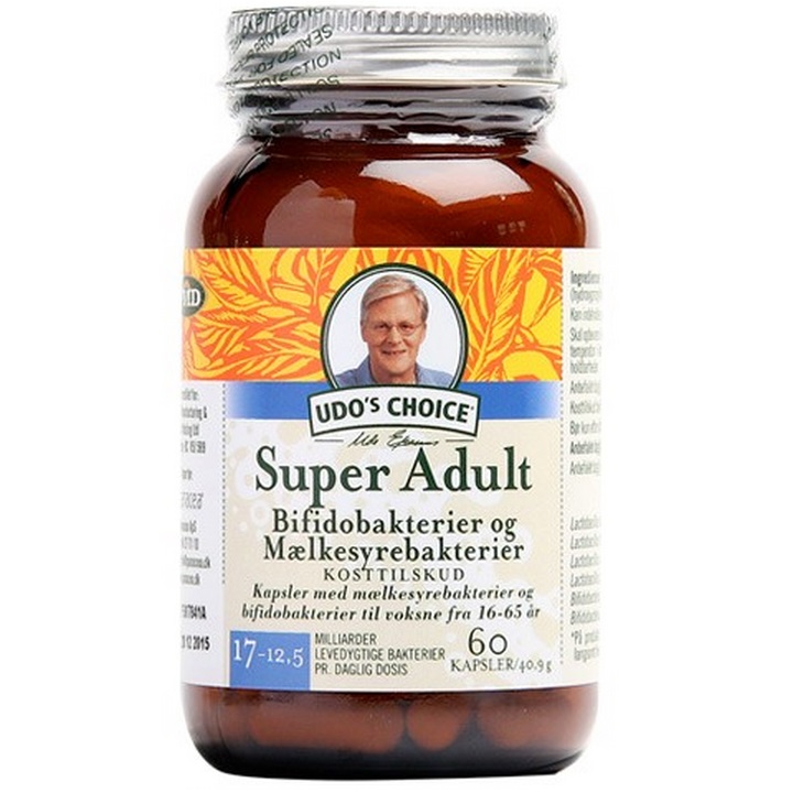 Udo   Choice Super-adult Mælkesyrebakterier  60kap