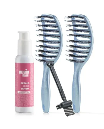 Ultimative Detangler Sæt   Stk Sky Blue  Gratis Hårserum Og Cleaning Brush
