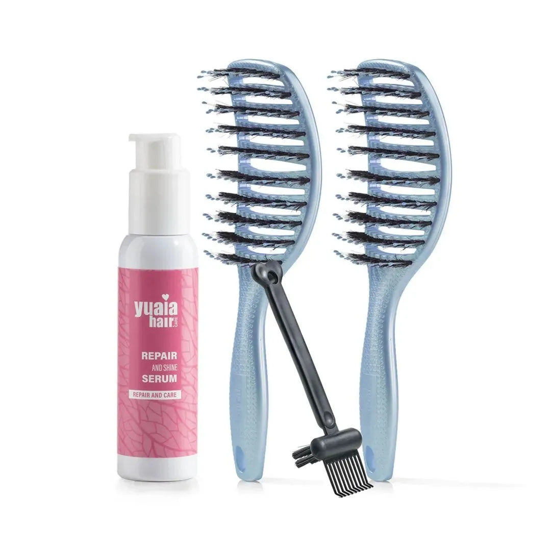 Ultimative Detangler Sæt Stk Sky Blue Gratis Hårserum Og Cleaning Brush