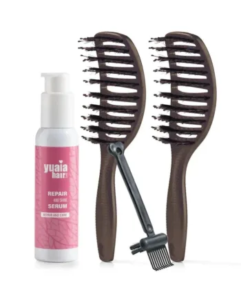 Ultimative Detangler Sæt   Stk Soft Espresso  Gratis Hårserum Og Cleaning Brush