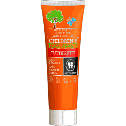 Urtekram Børnetandpasta    Tuttifrutti  Bull  75 Ml