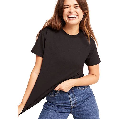 Women Classic Crew Neck -shirt Sort Str