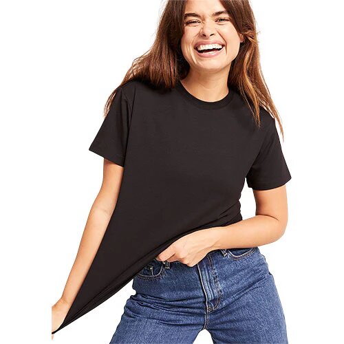 Women Classic Crew Neck -shirt Sort Str