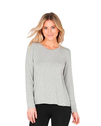 Women   Long Sleeve Round Neck  -shirt Grå Str