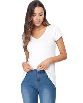 Women    -neck  -shirt Hvid Str