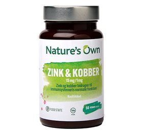 Zink Og Kobber Food State 50 Tabletter